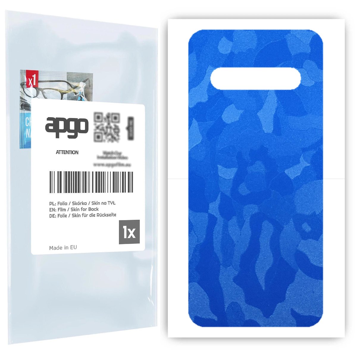 Folia naklejka skórka strukturalna na TYŁ do LG V60 ThinQ 5G UW -  Moro | Camo Niebieski - apgo SKINS