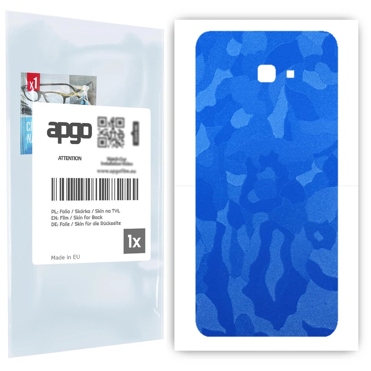 Folia naklejka skórka strukturalna na TYŁ do Samsung Galaxy J4+ -  Moro | Camo Niebieski - apgo SKINS