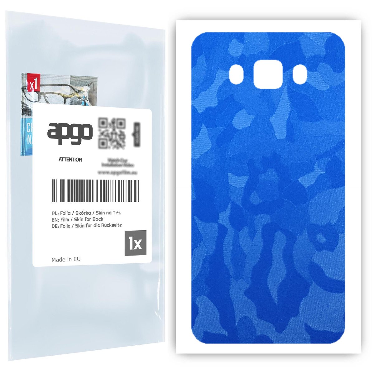 Folia naklejka skórka strukturalna na TYŁ do Samsung Galaxy J7 (2016) -  Moro | Camo Niebieski - apgo SKINS