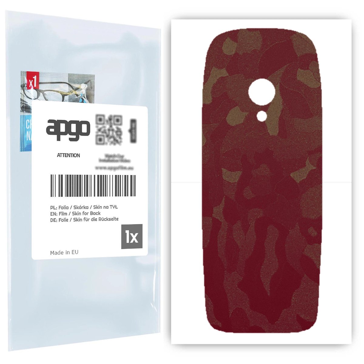 Folia naklejka skórka strukturalna na TYŁ do Nokia 6310 2021 -  Moro | Camo Bordowy - apgo SKINS