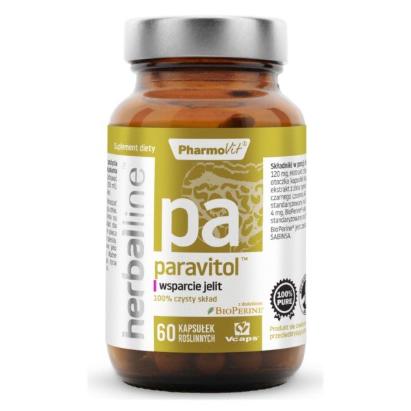 PHARMOVIT Pharmovit Herballine Paravitol 60 k wsparcie jelit PH0085