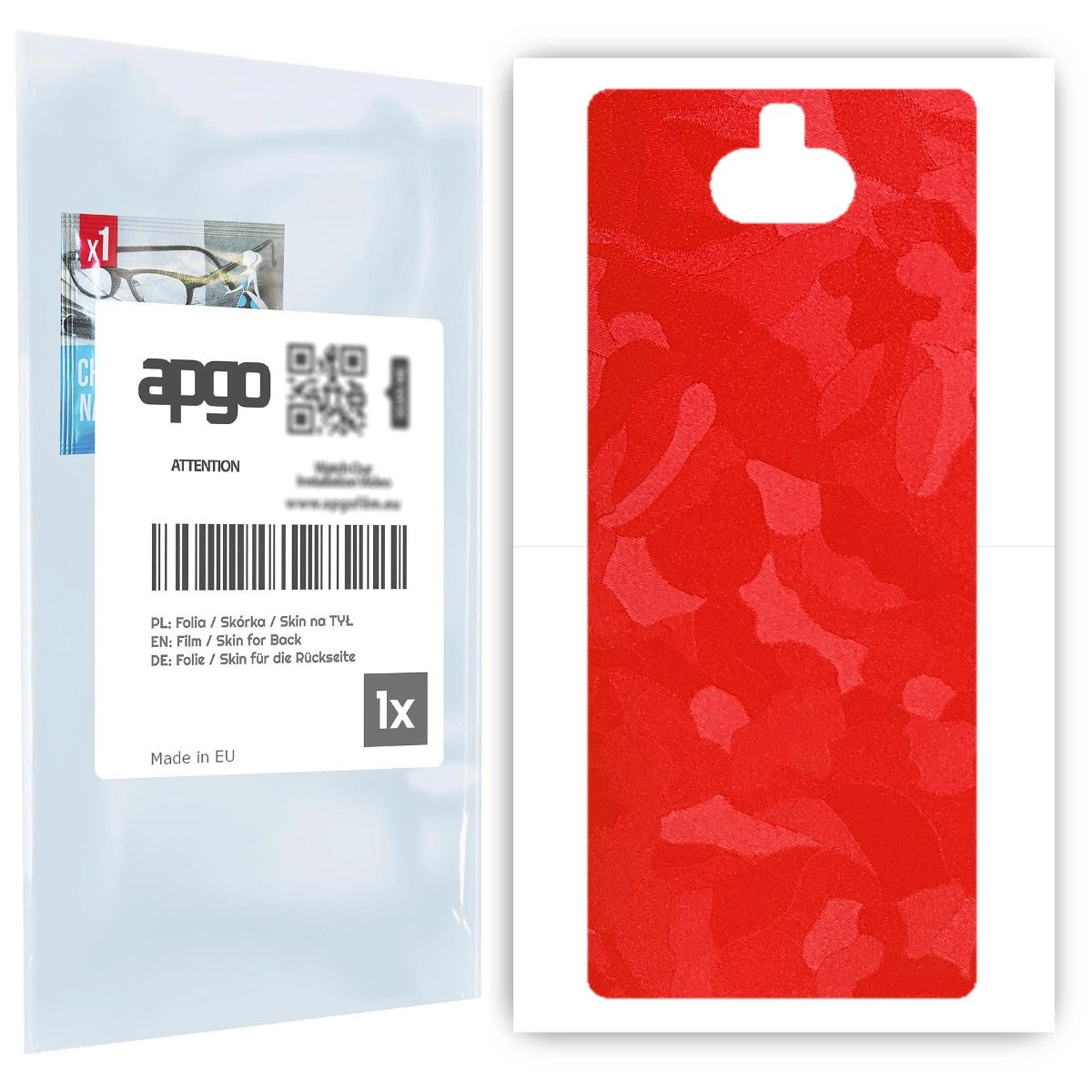 Folia naklejka skórka strukturalna na TYŁ do Sony Xperia 10 -  Moro | Camo Czerwony - apgo SKINS