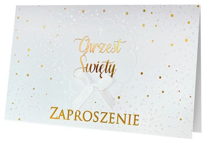 Zaproszenia na Chrzest komplet 5 szt PCZP23