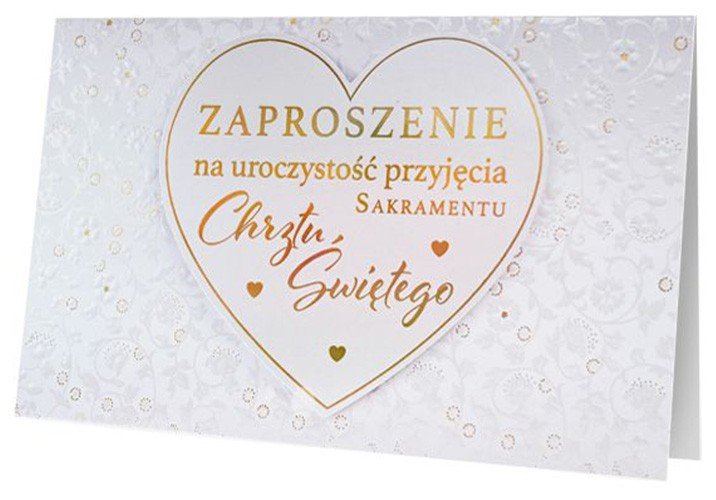 Zaproszenie na Chrzest komplet 5 szt PCZP22