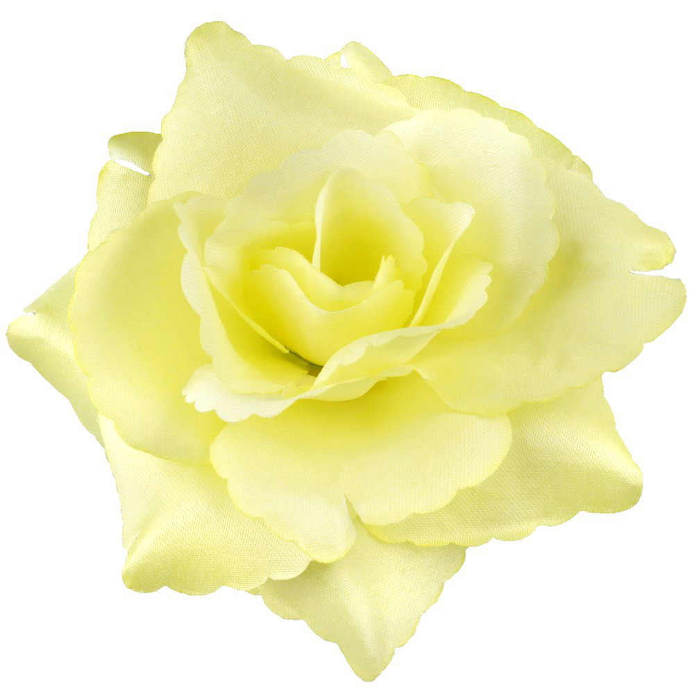 Róża Satynowa Główka Wyrobowa Jasnożółta 1 Szt.