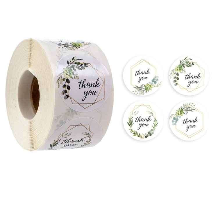 Naklejki Ozdobne Okrągłe Thank You 20 Szt.