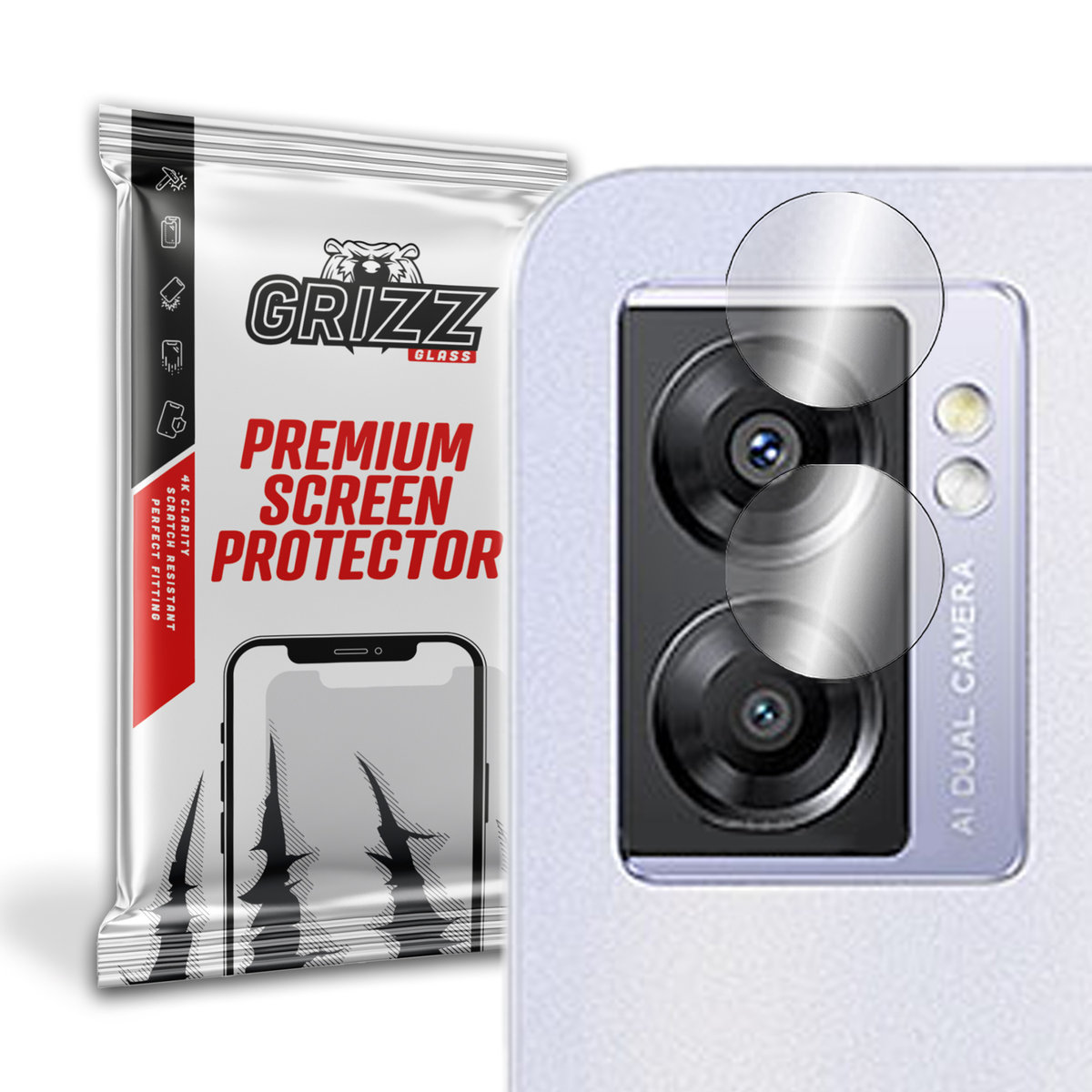 GrizzGlass HybridGlass Camera szkło hybrydowe na obiektyw do Oppo A57 5G