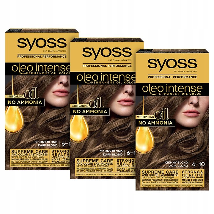 Syoss Oleo Intense Farba 6-10 Ciemny Blond x 3 szt