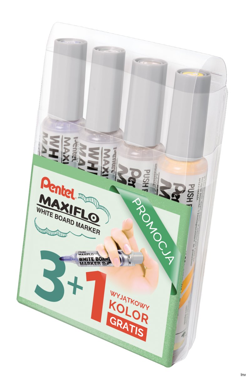 Pentel Marker such MAXIFLO 4) MWL5M-WA4AACVPL w etui