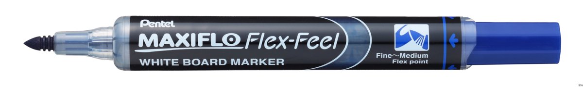 Marker tablic 1.0-5.0mm niebieski okrągły elastyczny Flex Feel Pentel