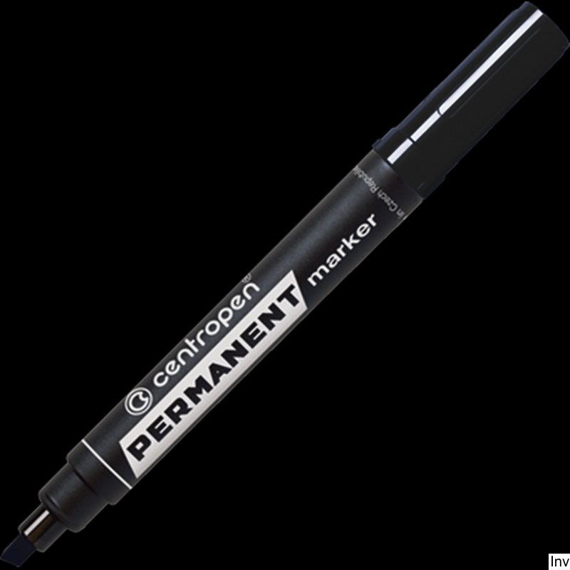 Centropen Marker permanentny 8576/12 ścięta końcówka / czarny 20525-uniw