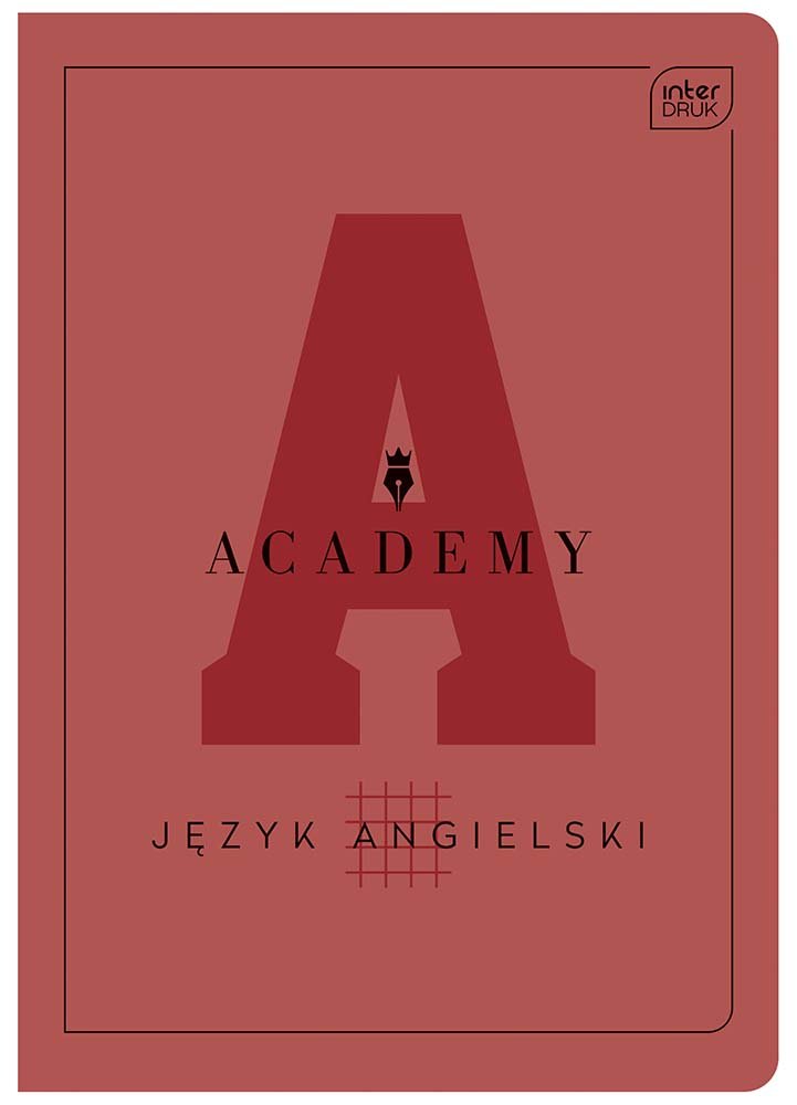 Academy, Zeszyt A5 60 kartek, kratka, Angielski