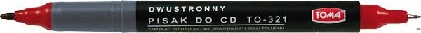 Toma Marker Suchościeralny CD 0.5-1.0 czerwony dwustronny TO-321 VT0516