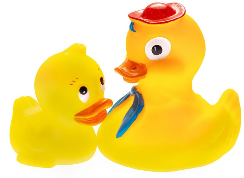 Hencz Toys, zabawka edukacyjna Kacza rodzinka w chustce - 2 szt. zabawka do kąpiel.i
