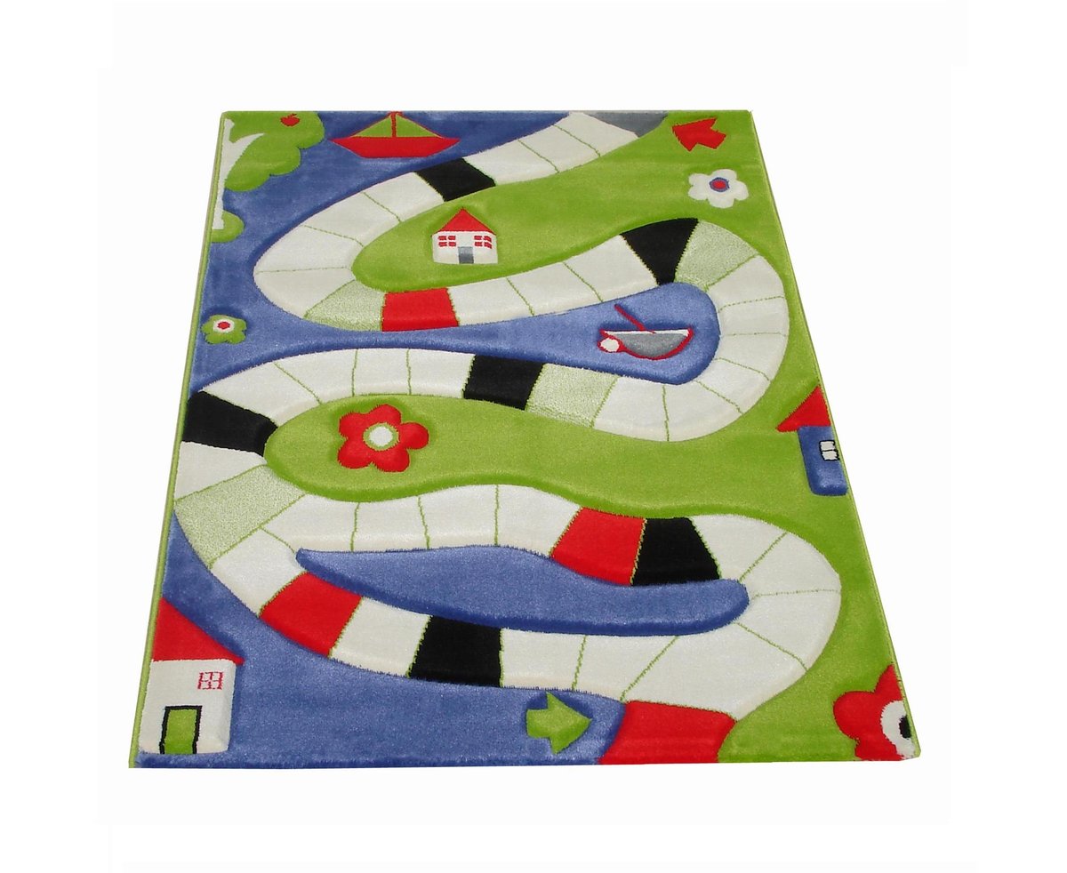 top IVI Little Helper 101 md031tz13182 hipoalergiczny objawy alergiczne hochfloriger i wysokiej jakości dywan z nadrukiem 3d wielokolorowy wzór rzeka krajobraz, 134 x 180 cm, z miękkim turkusowym wnętrze