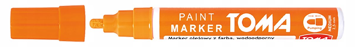 Toma Marker olejowy 2.5mm złoty okrągły TO40