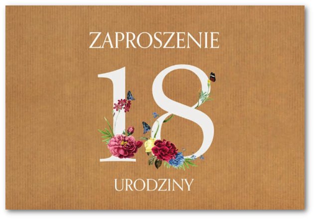 Zaproszenie Na 18 Urodziny 10 Szt Zt36