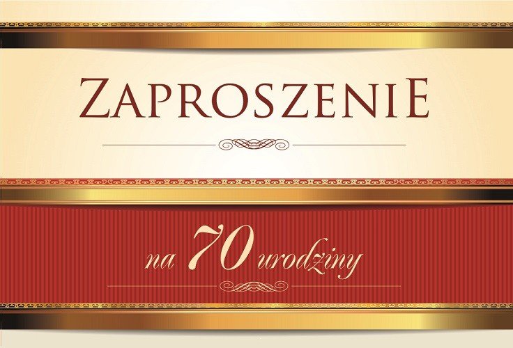 Zaproszenie Na 70-Te Urodziny 10 Szt Zt10