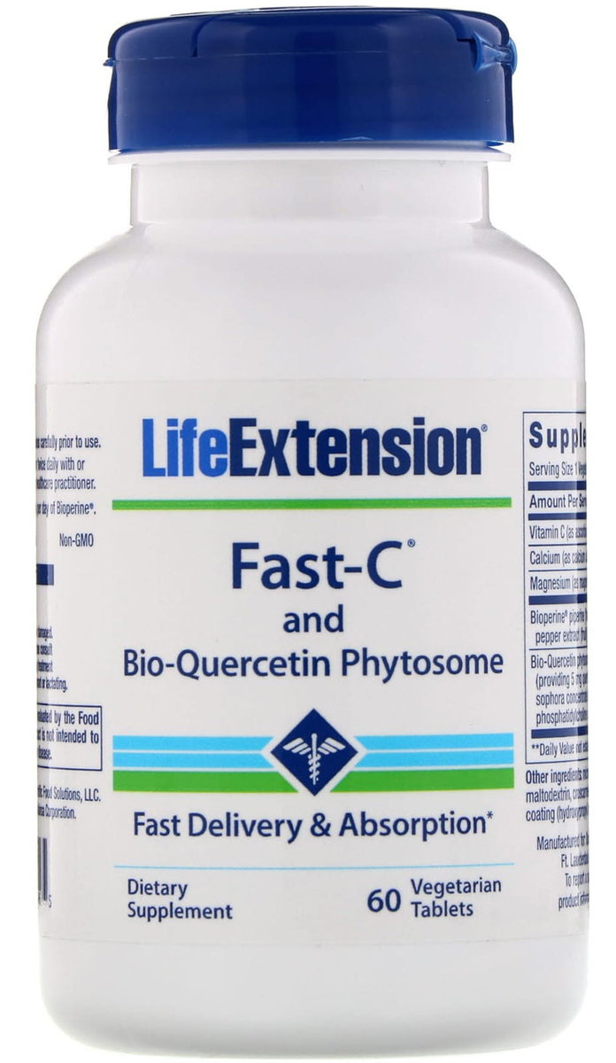 Life Extension Fast-C and Bio-Quercetin Phytosome (60 tab) Life Extension CF0A-5059E