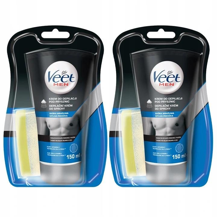 Veet Men Krem do Depilacji pod Prysznic 2x150ml