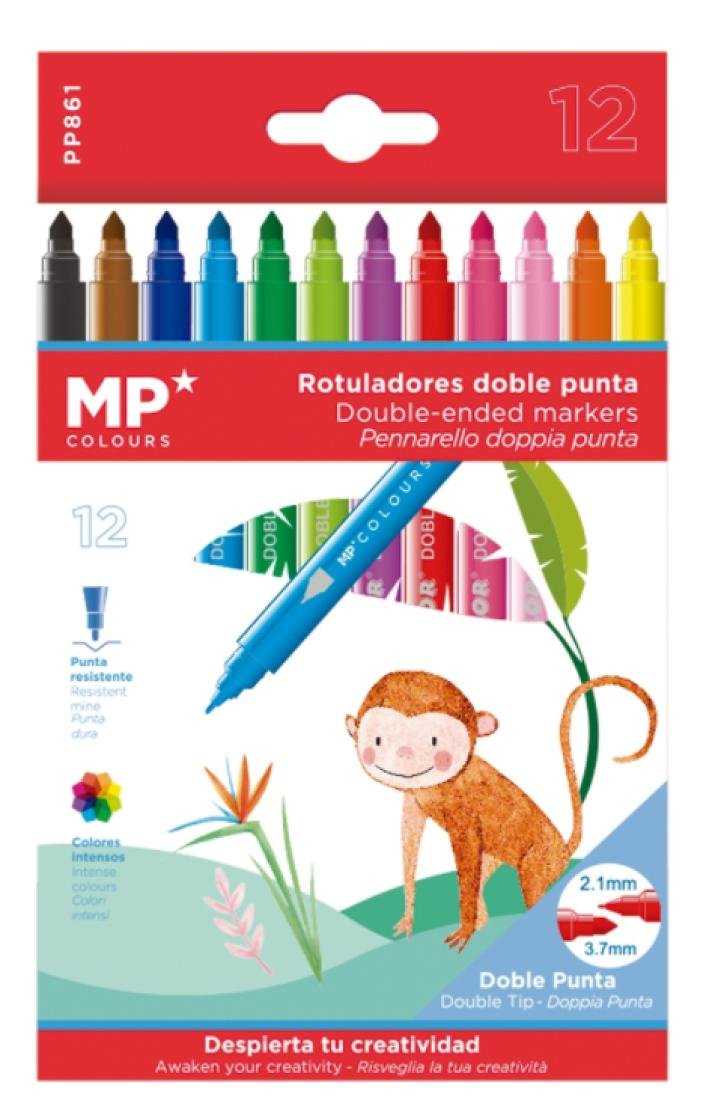 Plascolor plascolor pp861  Pack 12 flamastrów, dwie końcówki PP861