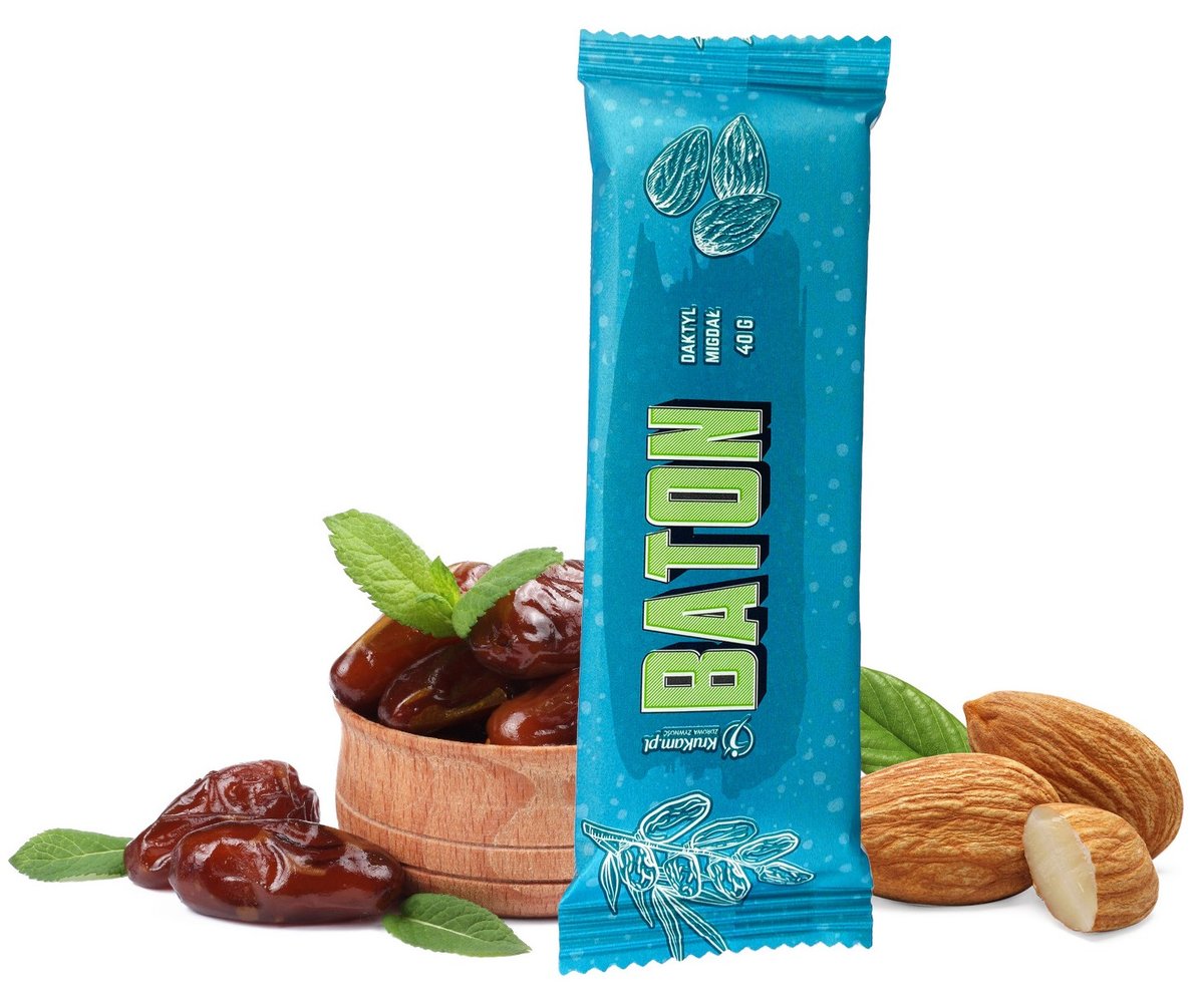 KruKam Baton Daktylowy z migdałami 40g
