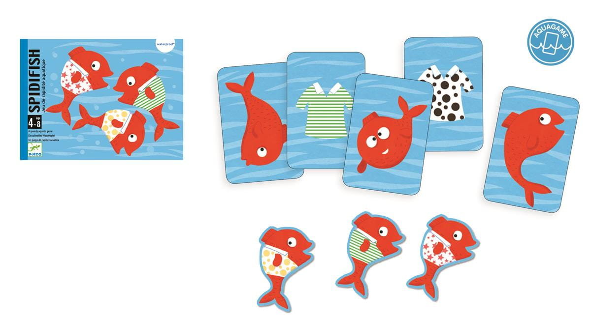 Spidifish - Wodoodporna Gra Karciana Do Kąpieli Djeco
