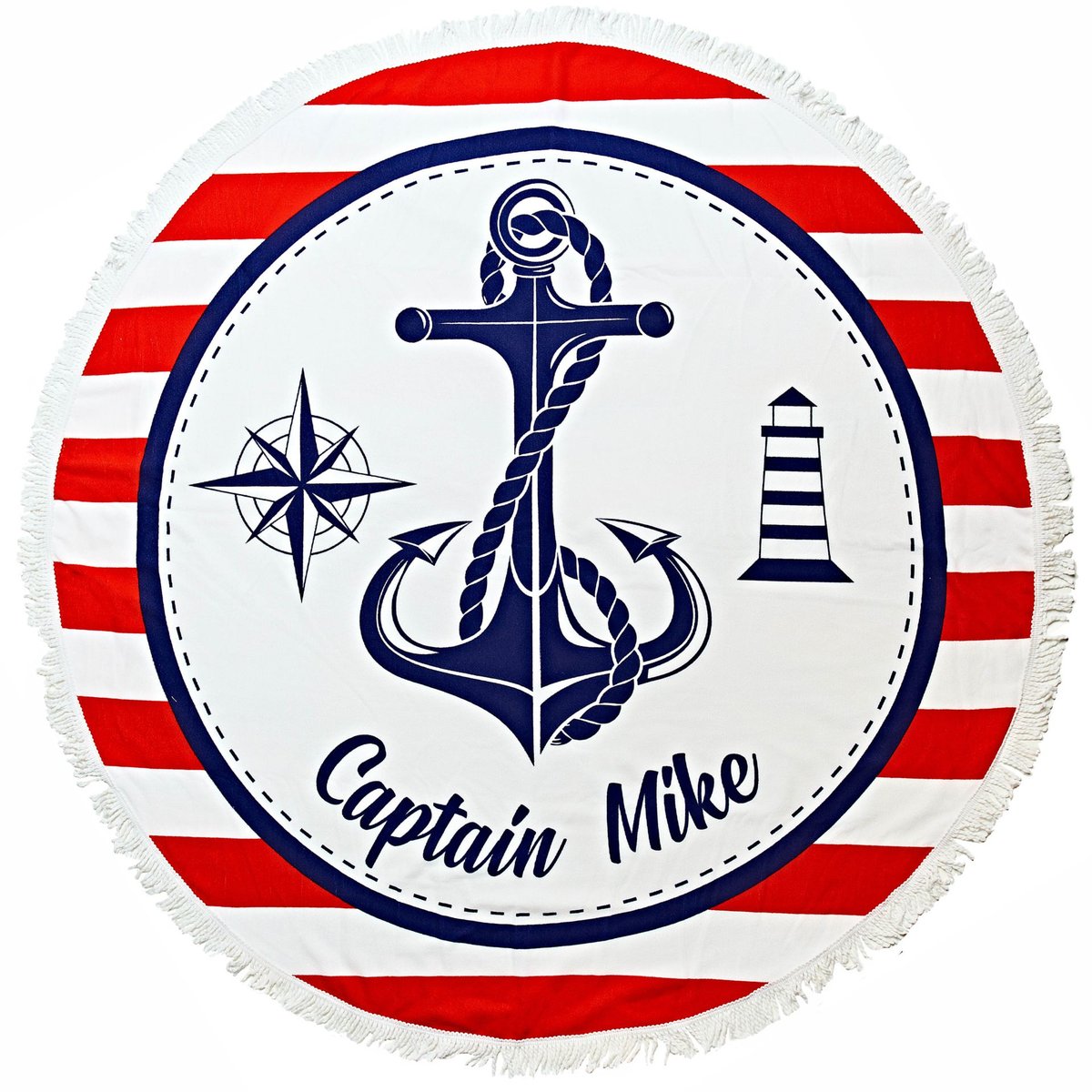 Szybkoschnący Ręcznik Plażowy Okrągły 150 Cm Captain Mike
