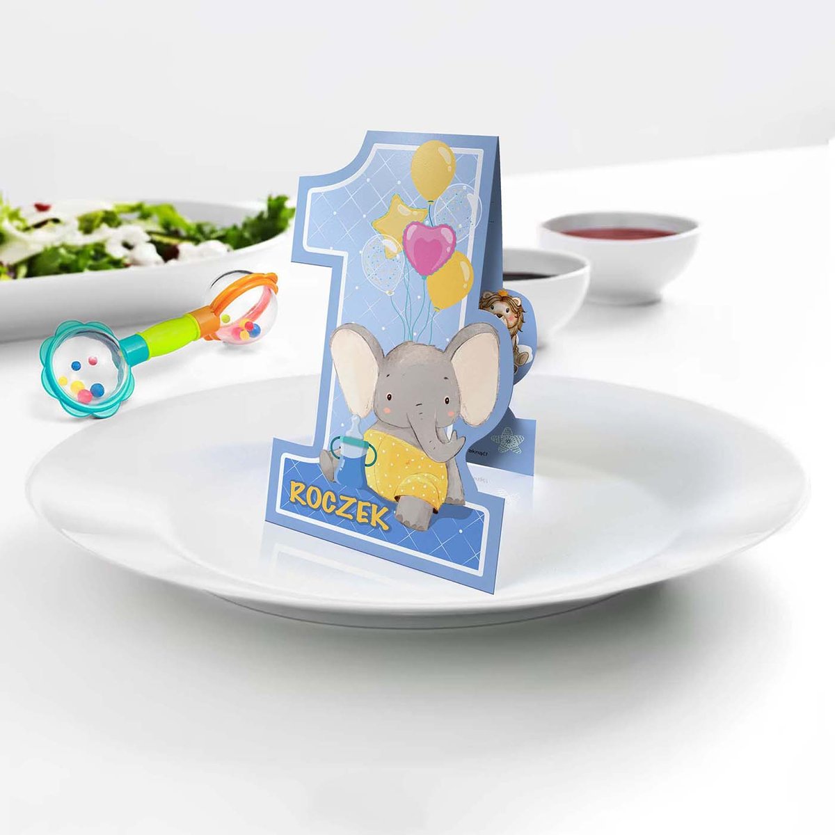 Forum Design Cards, Zaproszenie na roczek, Słonik, 63240