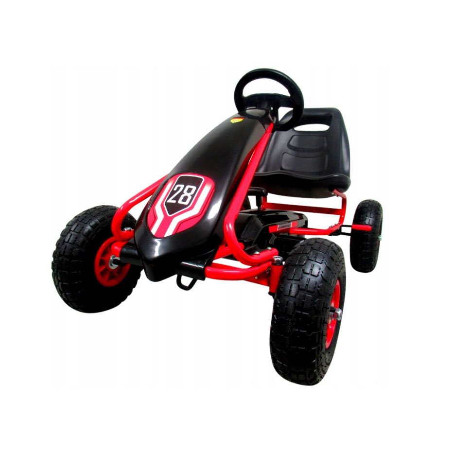 Gokart G4 RÓŻOWY, pompowane koła, hamulec ręczny
