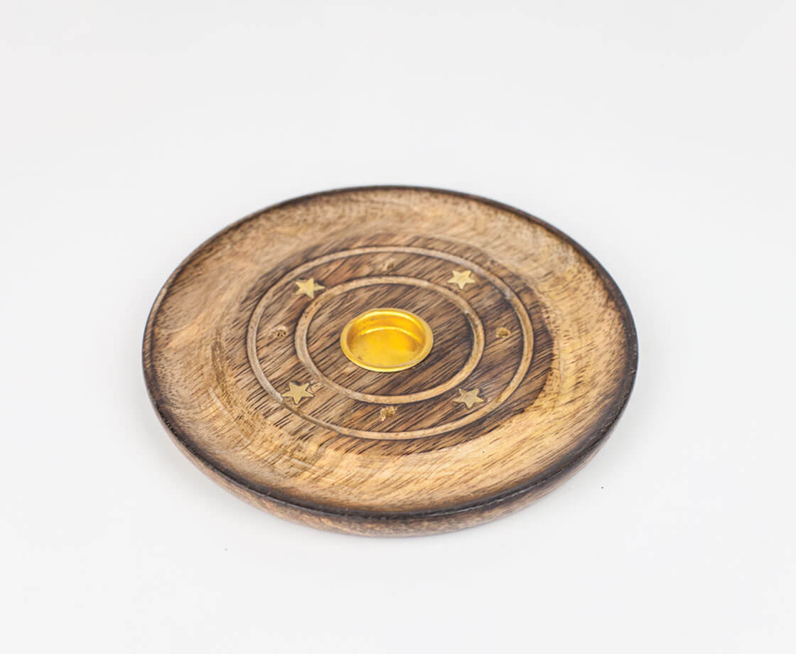 Okrągła Podstawka Na Kadzidła Ze Zdobieniem