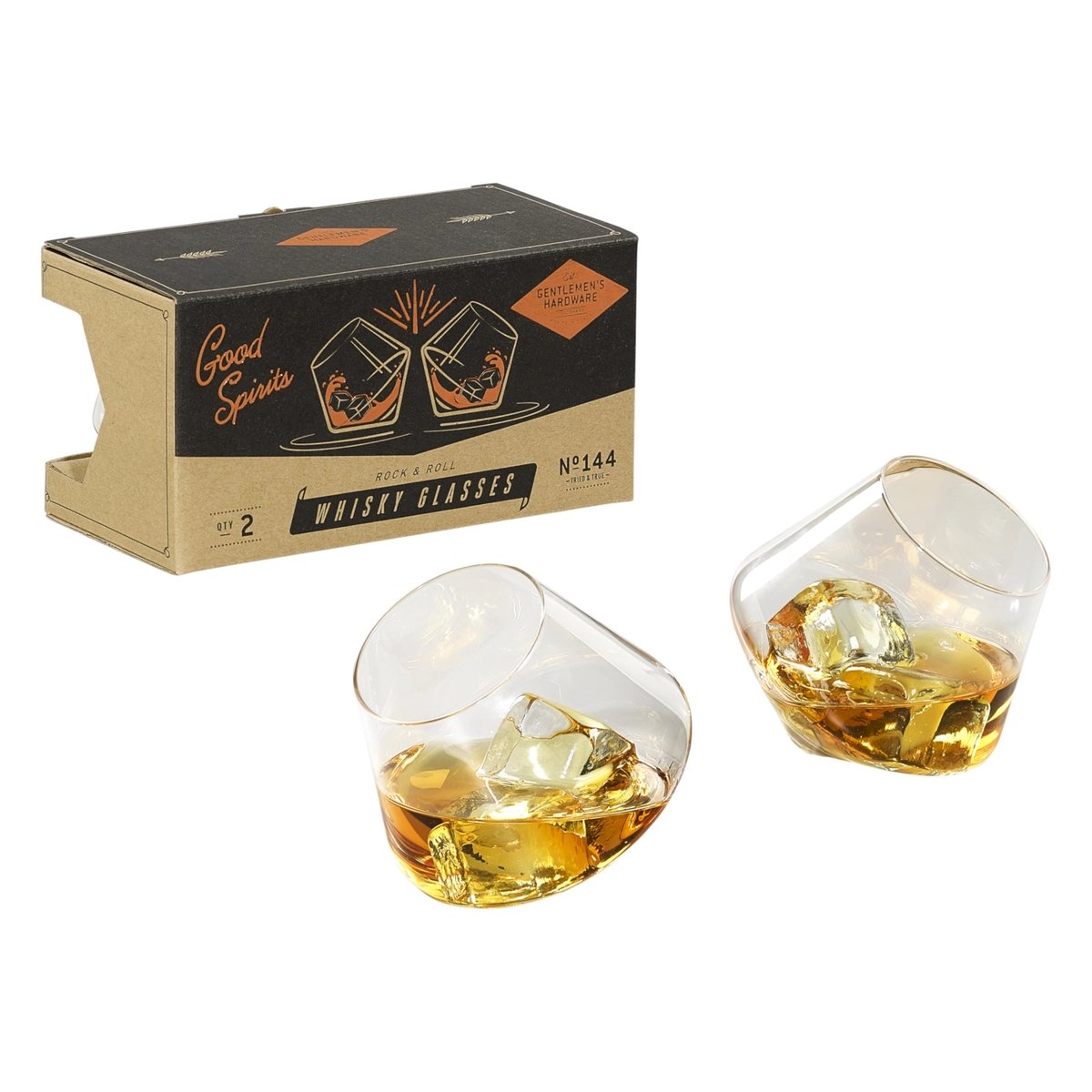 Szklanki Do Whisky | Obrotowe 230 Ml | Gentlemen’S Hardware