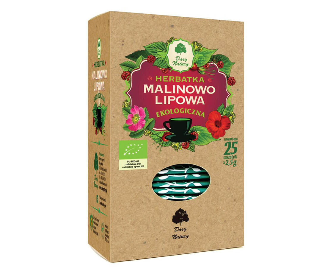 DARY NATURY Herbata malinowo-lipowa fix, 25x2,5g
