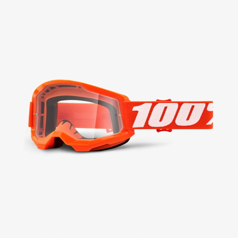 100% 100% Strata Anti-Fog Goggles Gen2, orange/clear  2021 Gogle HU-GOG-0055/20/unis