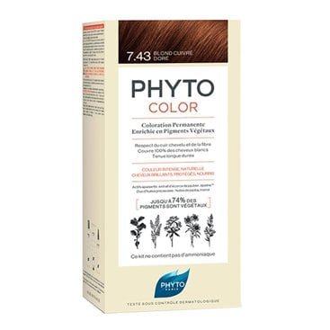 Phyto PhytoColor 7.43 Blond Cuivre Dore Farba do włosów - miedziany złoty 50+50+12
