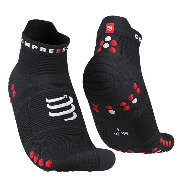 Compressport Pro Racing V4.0 Run Low Socks, czarny T4 | EU 45-48 2022 Skarpety do biegania XU00047B_906_0T4