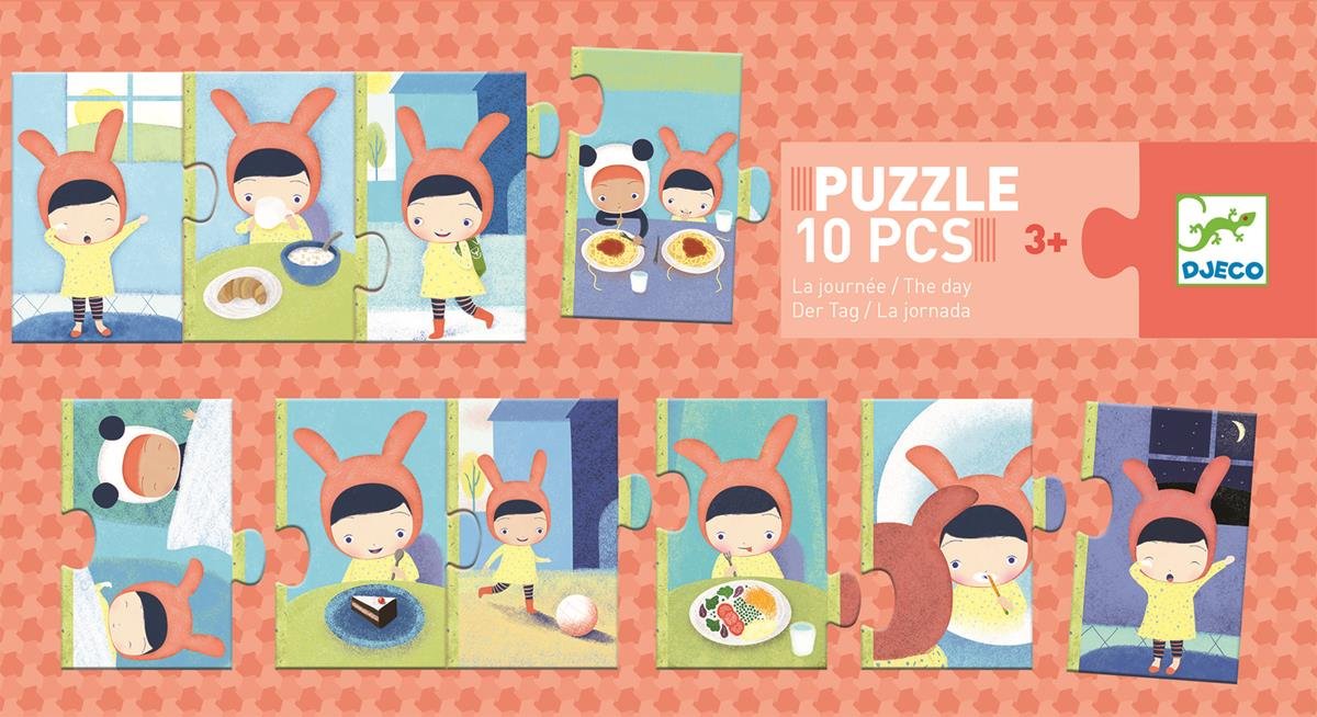 Djeco Dzień Puzzle Tekturowe 10 El Dj08179 DJ08179
