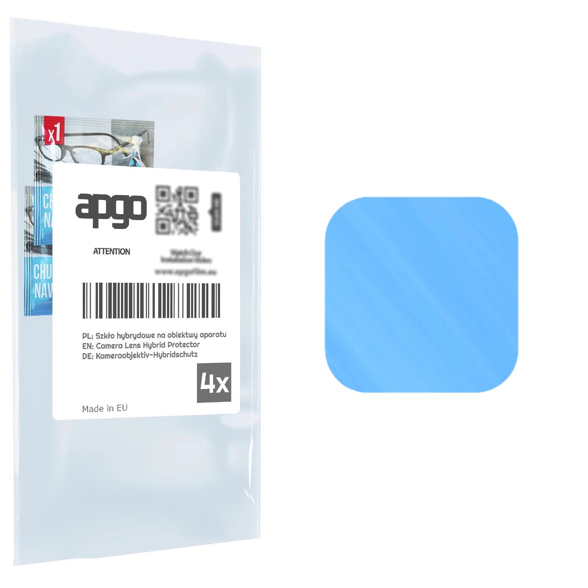 4x Szkło hybrydowe na aparat obiektyw kamerę 9H do Samsung Galaxy A22 - apgo hybrid Camera Lens Protector