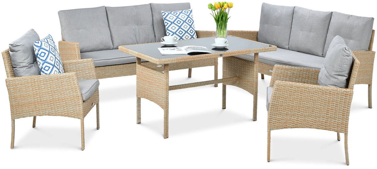 Zestaw Technorattanowy Cortina Family Beige