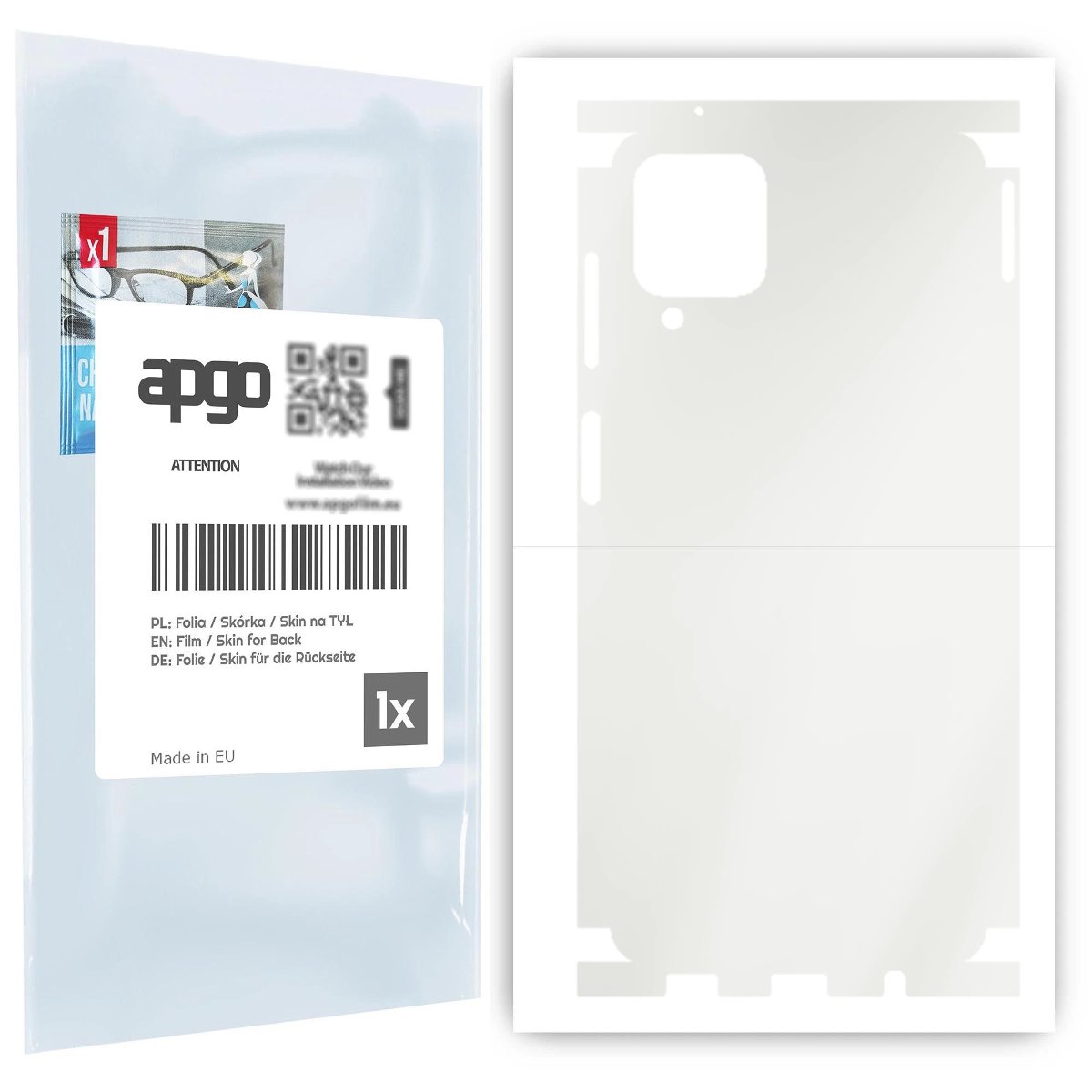 Folia hydrożelowa naklejka MATOWA na TYŁ+BOKI do Samsung Galaxy A12 - apgo hydrogel MATTE