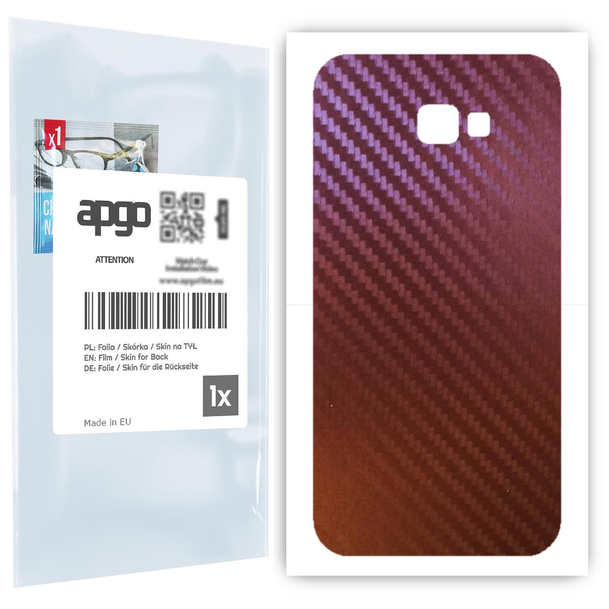 Folia naklejka skórka strukturalna na TYŁ do Samsung Galaxy A7 (2017) -  Carbon Kameleon CAKA5 - apgo SKINS