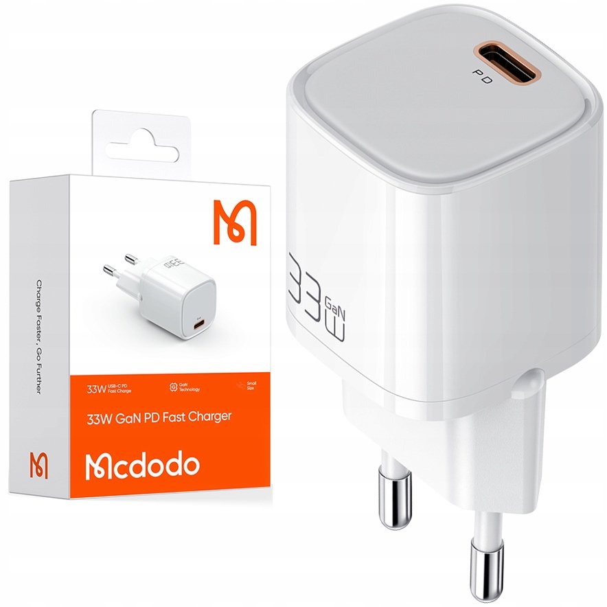 Mcdodo Nano Gan Szybka Ładowarka Usb-C Pd Qc - 33W