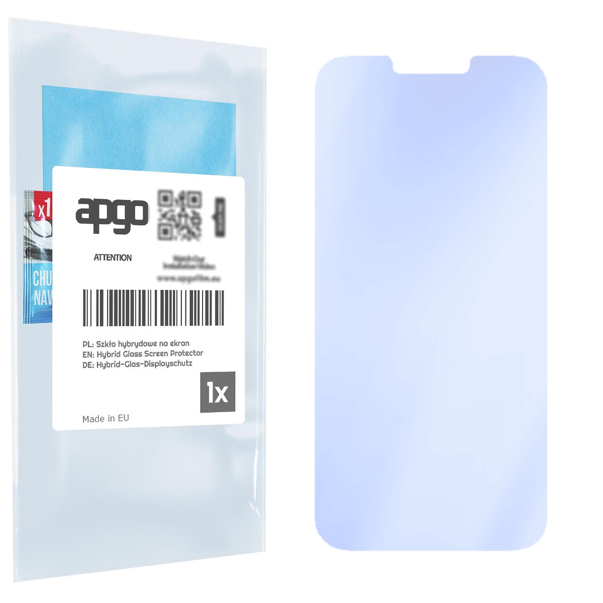 Szkło ochronne na ekran Hybrydowe 9H zamiennik hartowanego do Apple iPhone 13 Pro Max - apgo PRO Flexible Hybrid Glass nie pękające