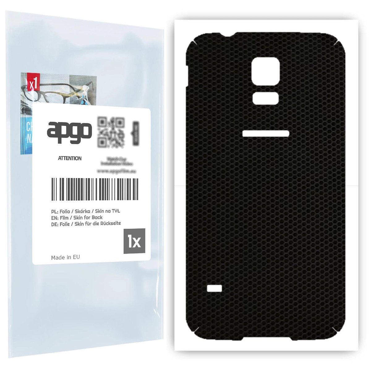 Folia naklejka skórka strukturalna na TYŁ do Samsung Galaxy S5 SM-G900F -  Matrix - apgo SKINS