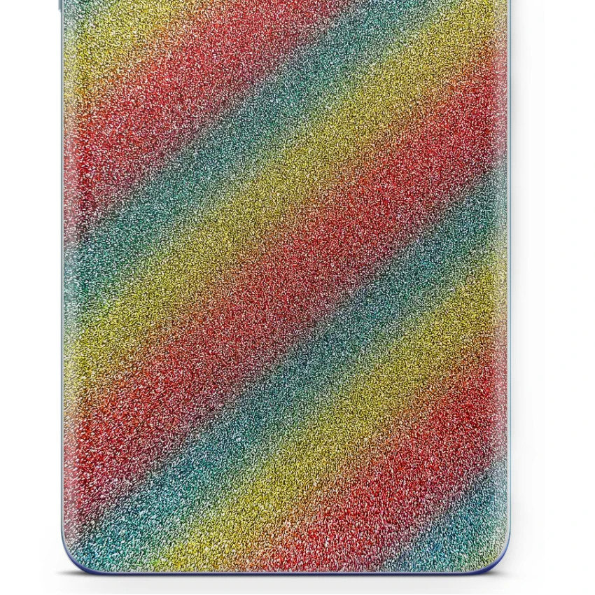 Folia naklejka skórka strukturalna na TYŁ do Samsung Galaxy A71 5G -  Brokat Tęcza - apgo SKINS
