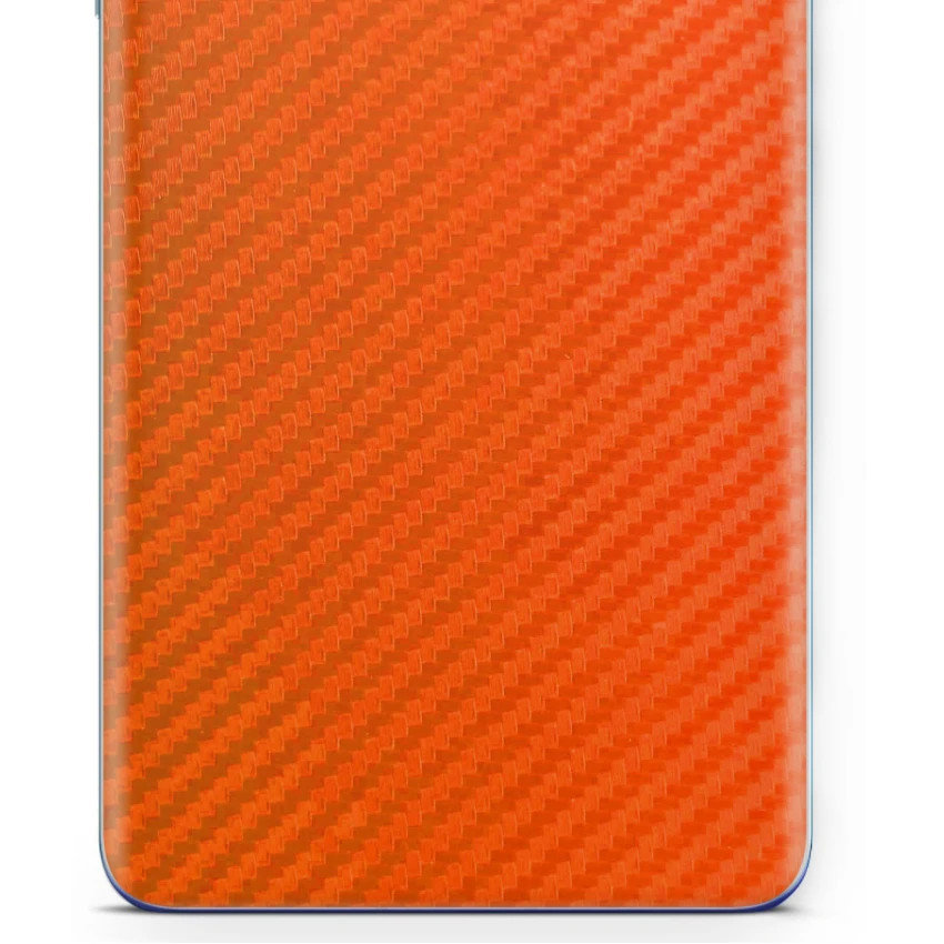 Folia naklejka skórka strukturalna na TYŁ do Nokia 7 -  Carbon Pomarańczowy - apgo SKINS