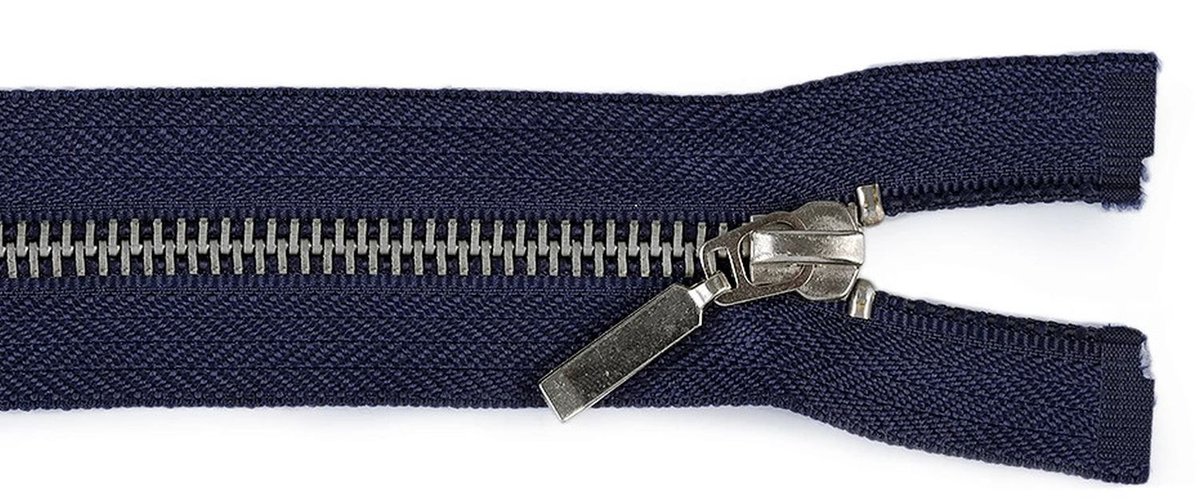 kufer-pasmanteria.pl Zamek metalowy nierozdzielczy 18 cm GRANATOWY SREBRNY 8E6E-209D5_20220506111133