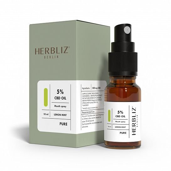 HERBLIZ Olej CBD Lemon Mint 5% 10.0 ml