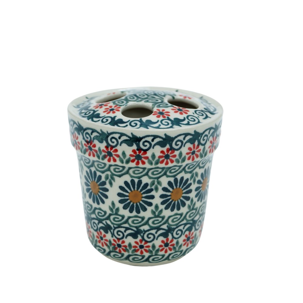 Ceramiczny Kubek Na Szczoteczki Z Rantem (A380 D48) Ceramika Bolesławiec