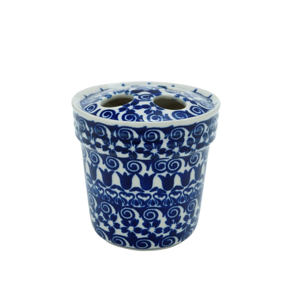 Ceramiczny Kubek Na Szczoteczki Z Rantem (A380 D25) Ceramika Bolesławiec